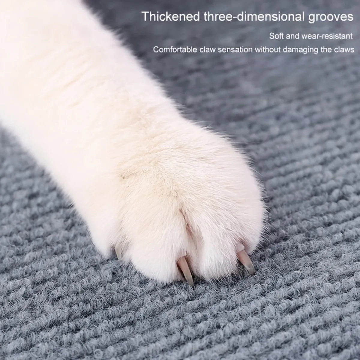 1 Piece of Self-Adhesive Cat Scratching Pad, Wear-Resistant Corner Pad, Multifunctional Self-Adhesive Carpet, Cat Climbing Frame, Cat Scratching Board, Stair Pad, Durable Furniture Protective Cover, Cuttable Sofa, Chair and Carpet Protection Cat Scratching Pad (Including 10 Fixers)
