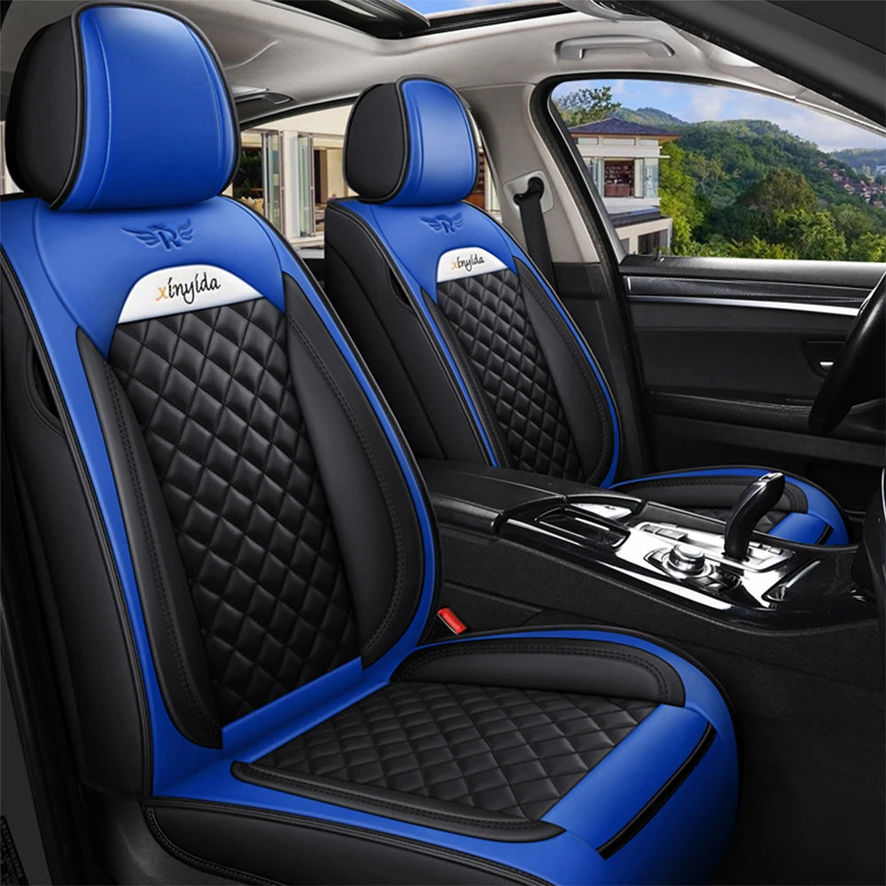Leather Car Seat Cover Sets for Renault Megane Duster Captur Clio Laguna Kadjar Scenic Koleos Fluence Auto Interior Accessories