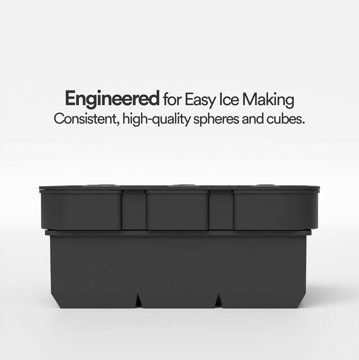 Silicone Ice Cube Trays ā Large Silicone Molds for 2-Inch Ice Cubes and Spheres, Whiskey Ice Cube Trays with Lids for Cocktails & Bourbon ā Set of 2 ā
