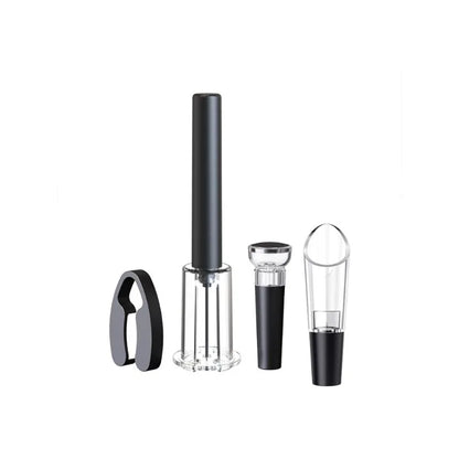 Air Pump Wine Bottle Opener Set Stainless Steel Pin Pneumatic Wine Corkscrew with Bottle Stopper Kitchen Tools Bar Accessories